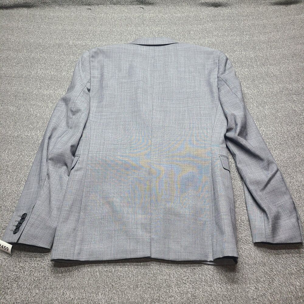 Express Innovator Blazer Mens 36 Regular Gray Extra Slim‎ Wool Blend Suit Jacket - Picture 8 of 9